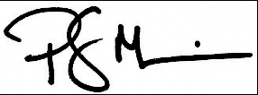 Signature of Pete Marin